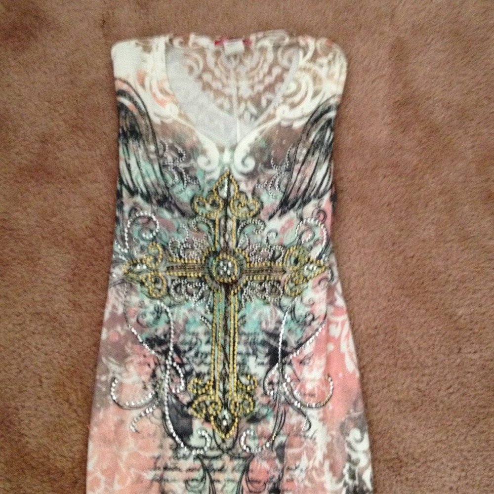 COPY - Pretty Spring ---> Fall dress with 'bling'.